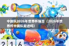 中国队2026年世界杯抽签（2026年世界杯中国队能进吗）