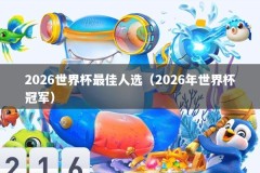 2026世界杯最佳人选（2026年世界杯冠军）